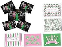 Vista 10 de Tarjetas de notas rosas y verdes Inspiradas en la hermandad Tarjeta de agradecimiento, cumpleaños y hermandad