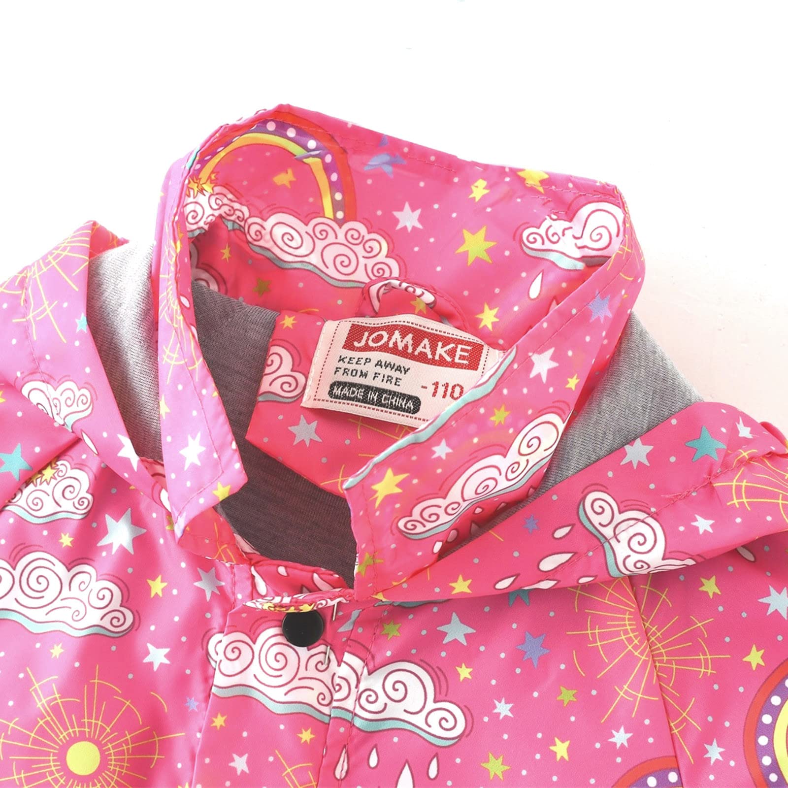 Veste ImperméAble Enfant,Enfants GarçOns Filles Dinosaure Arc-En- Imprimé Bouton Veste De Pluie À Capuche Coupe-Vent ImperméAble Enfants À Manches Longues À Capuche Trench Pantalon Tenues