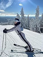 Vista 76 de GSOU SNOW Traje de esquí para mujer, traje de nieve de una pieza, para snowboard, delgado, aislante, impermeable, resistente al viento