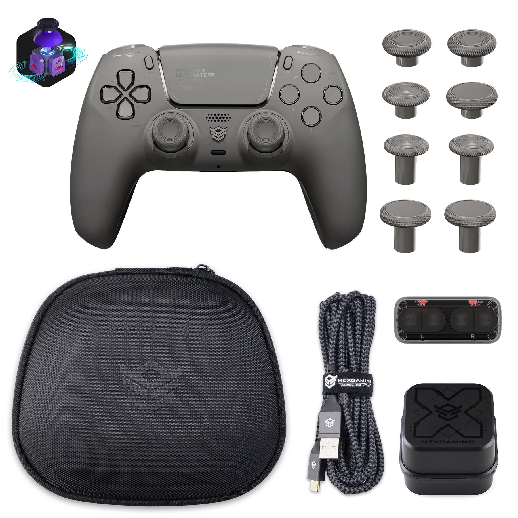 HEXGAMING Manette pour ps5,Ultimate Pro Controller pour ps5/PC/Mobile