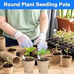 Peat Pots 8 cm, 65 Pcs Seed Starting Pot with Drainage Holes, 3.15 Inch Round Seedling Nursery Box, Small Seed Starting Starter Tray Bulk, Garden Germination Container with Bonus 65 Plant Labels