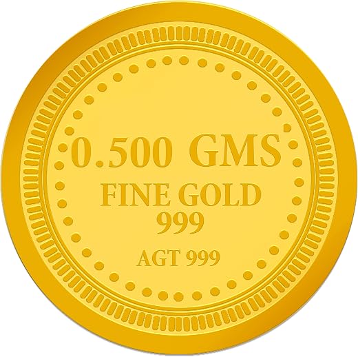 Muthoot Pappachan Swarnavarsham Hallmarked 999 Gold Coin 0.5 Gm