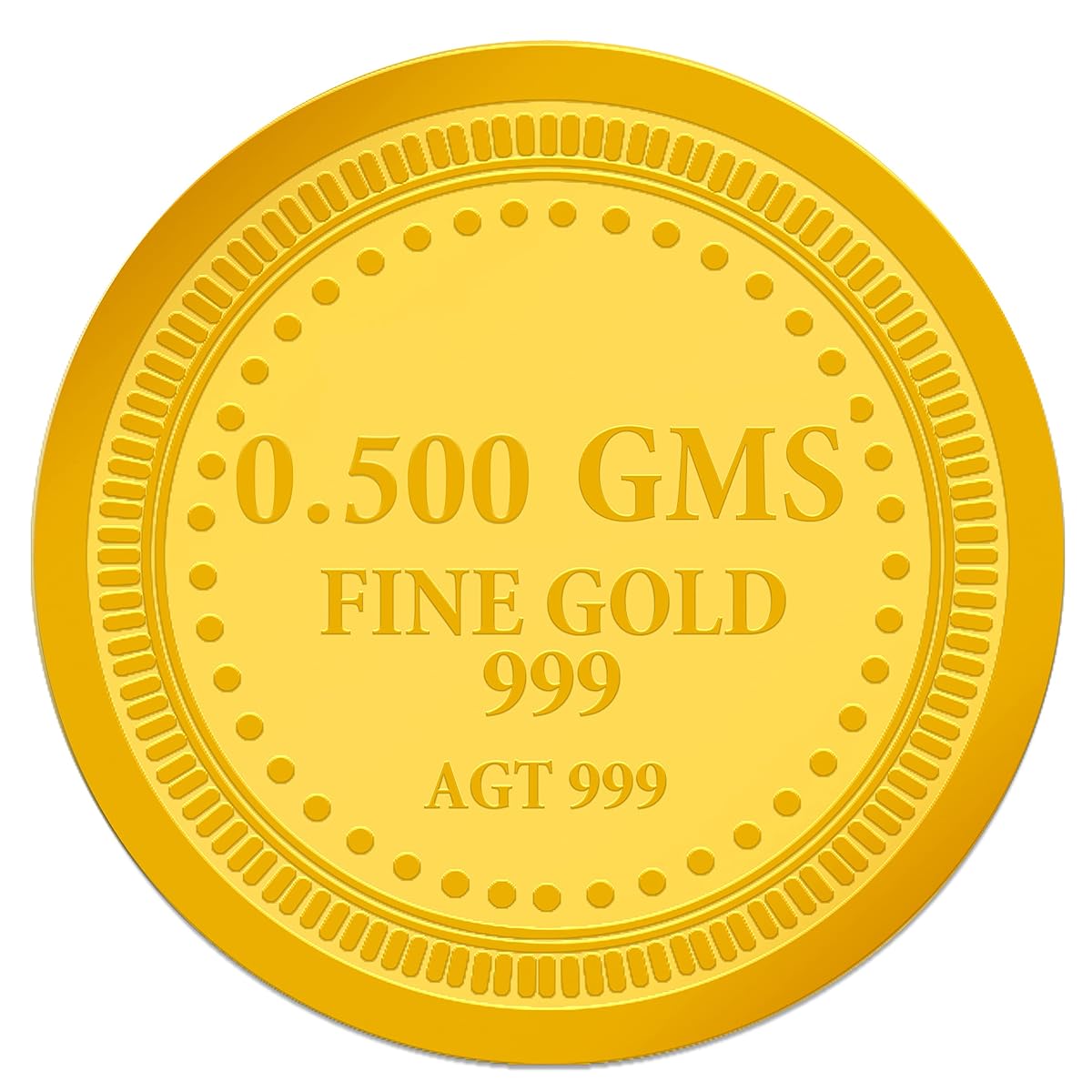 Muthoot Pappachan Swarnavarsham Hallmarked 999 Gold Coin 0.5 Gm
