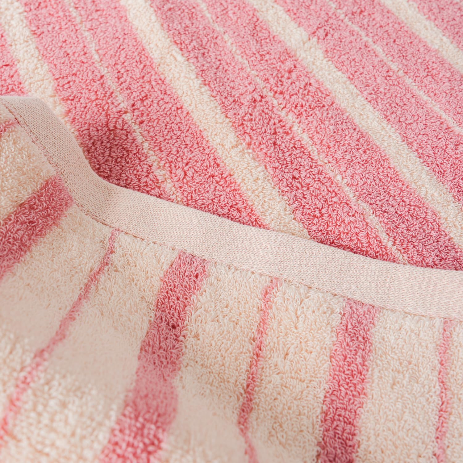 Pink Bath Towels - Set of 2 Made Cotton 27x55 Inches Highly Absorbent for Bathroom (Linea) - Image 6