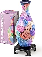 Vista 14 de Pintoo Jarrón de Rompecabezas 3D Único Jarrón de Flores Hecho de 160 Piezas de Rompecabezas de Plástico Curvadas Regalo de Inauguración de Casa