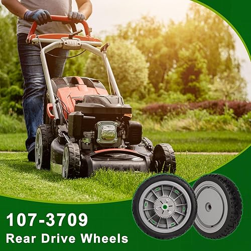 Miniatura 7 de Paquete de 2 ruedas de transmisión delantera para cortacésped reemplaza MTD Troy-Bilt 734-04018,734-04018C, 734-04018B, 734-04018A