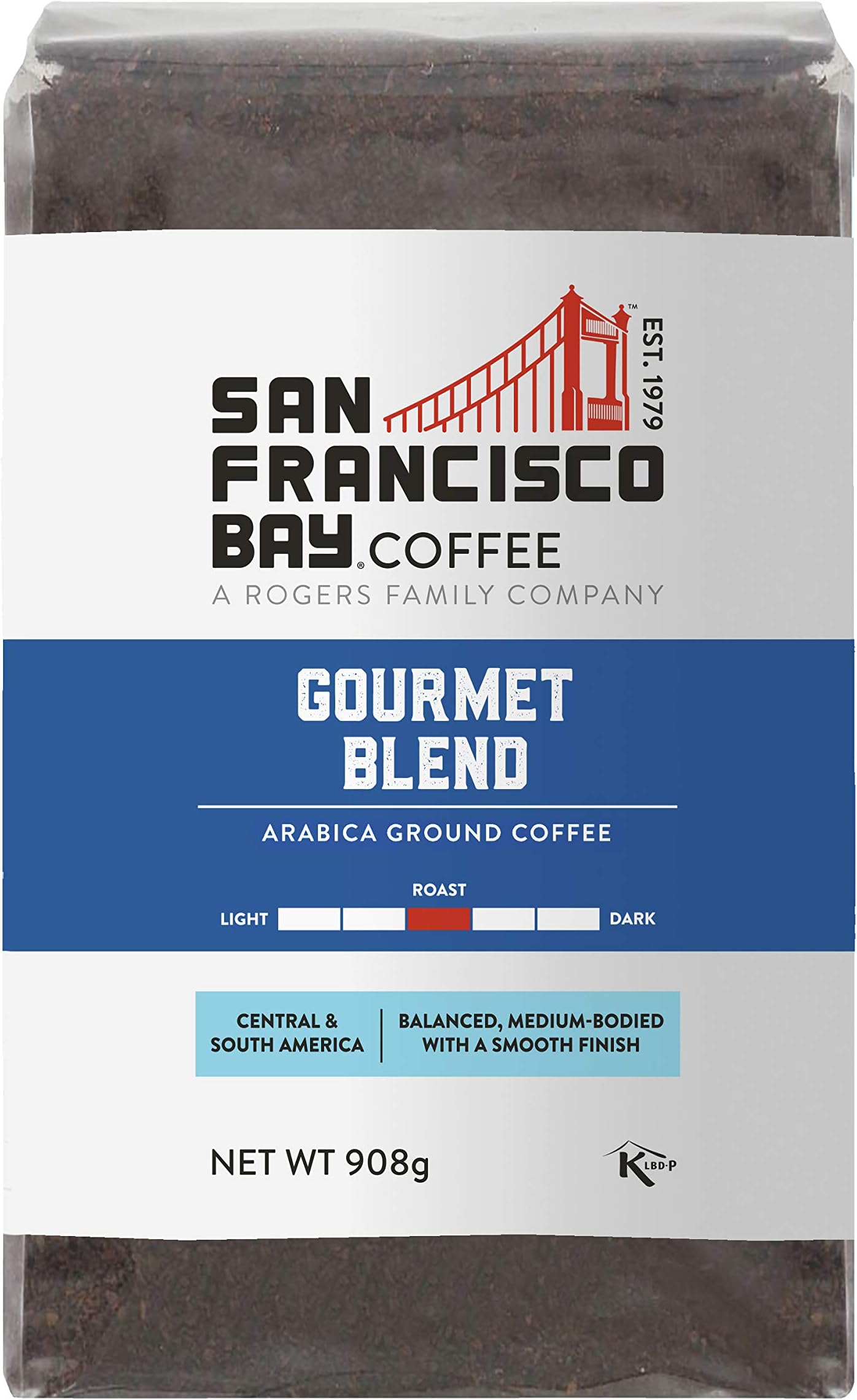 San Francisco Bay Gourmet Blend, Ground Coffee, 908g - Medium Roast