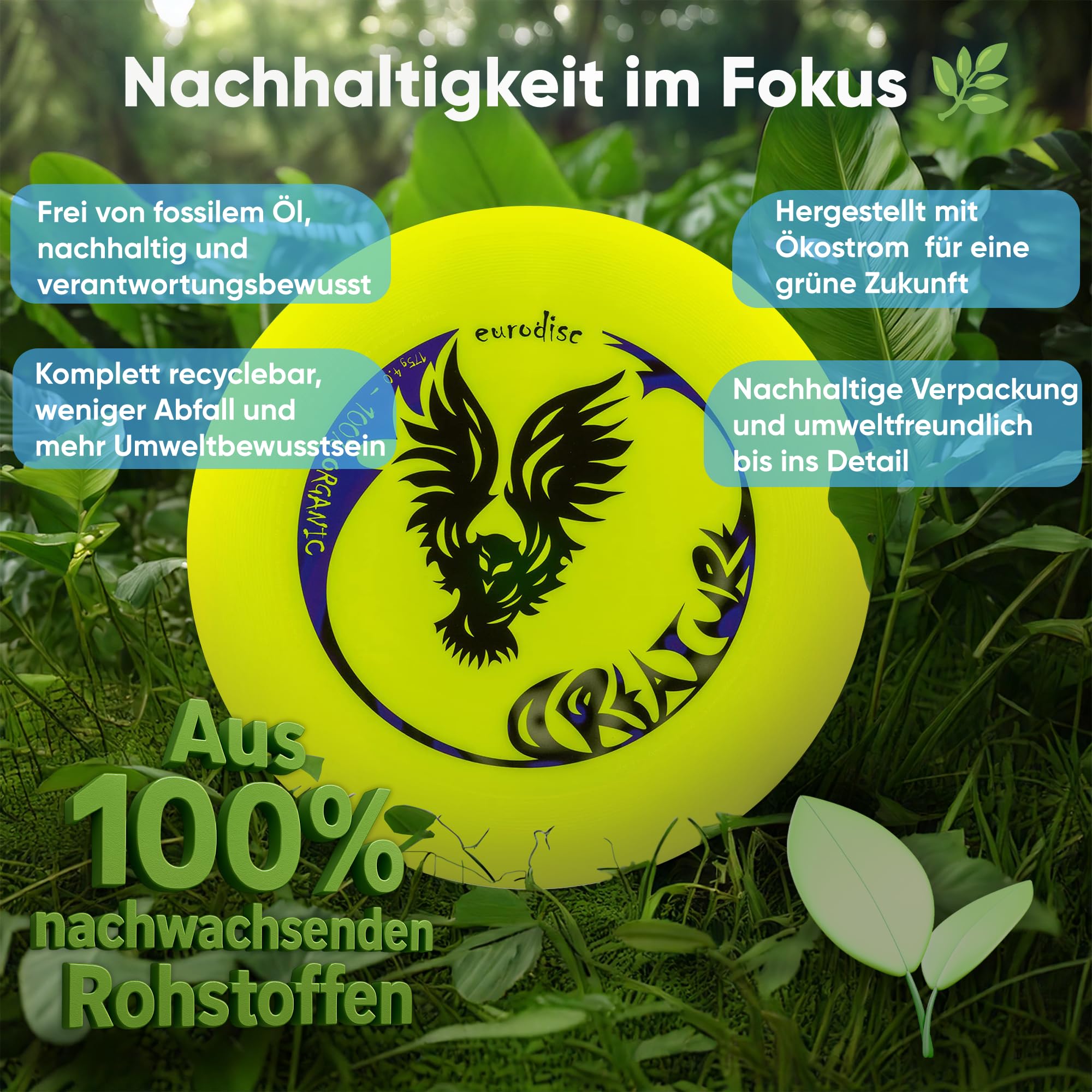 eurodisc 175 g 4.0 płyta Ultimate Compition 100% materiał organiczny stworzenie żółta