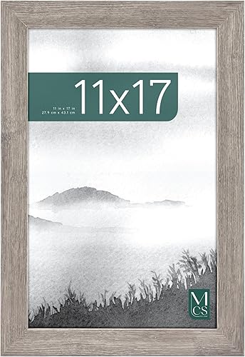 Miniatura 78 de MCS - Marco para póster con estilo de museo, veta de madera blanca, para colgar vertical y horizontal en la pared, marco grande para fotos, pósters