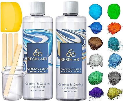 ResinART Clear Casting and Coating Epoxy Resin - 32 Ounce Kit