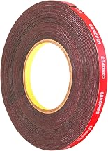 CANOPUS Double Sided Tape Strong 5mm x 15m, Waterproof Heavy Duty, Ideal for LED Strip Lights, Automotive, Home, Office, Car, Decor, Dark Gray