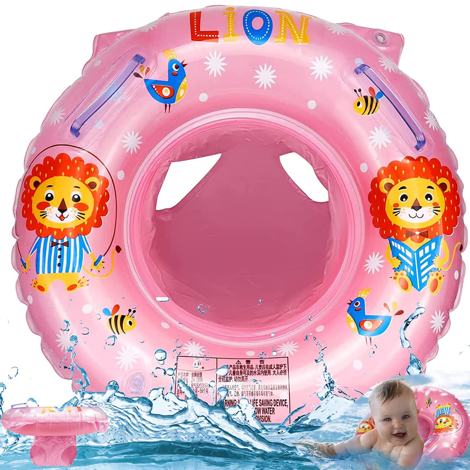 Baby Swimming Float, Pool Inflatable Baby Float with Baby Safety Seat, Baby Swimming Ring Pool Toys for Infant/Toddler 3-36 Months, Baby Pool Float Swimming Floats for Children for Summer/Winter