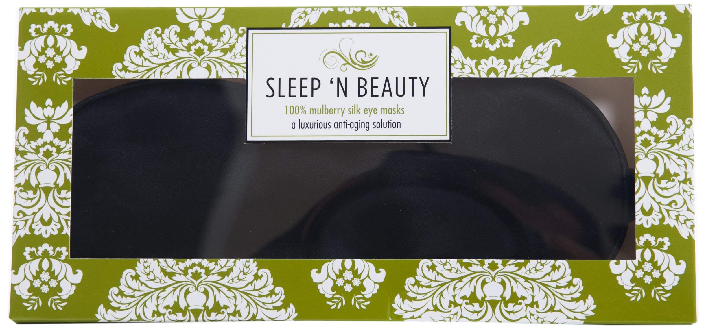 Climsom Schlafmaske für die Augen, 100% Naturseide, Sleep'n Beauty, schwarz, elastisch, verstellbar, Öko-Tex, für Weichheit auf den Augen