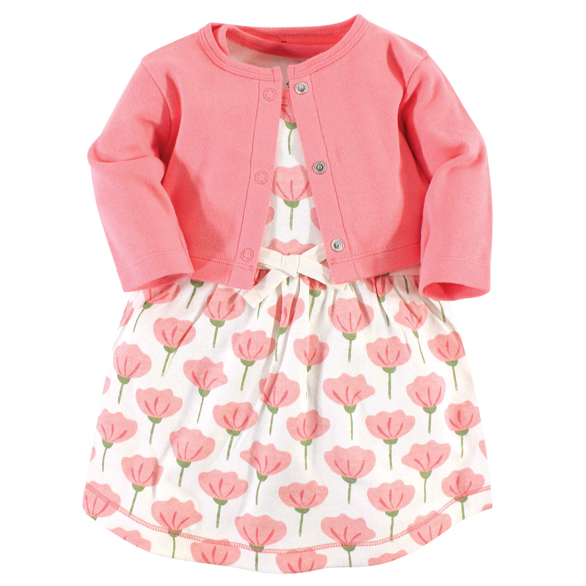 Touched by Nature Organic Cotton Dress And Cardigan Vestito Casual Bimba