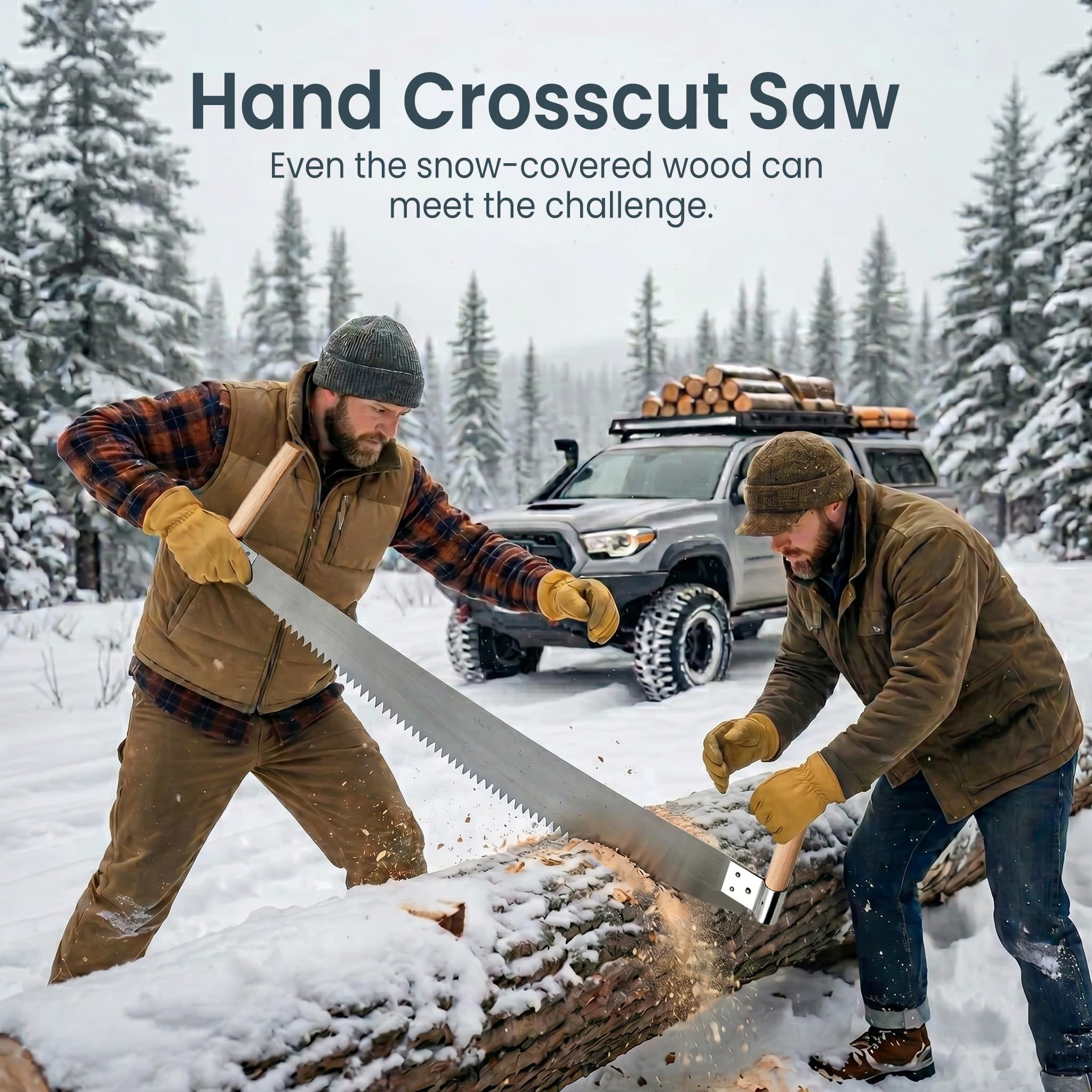 3.6" Two Man Crosscut Saw - Cut Logs Easily -2 3.6" Two Man Crosscut Saw - Cut Logs Easily -2