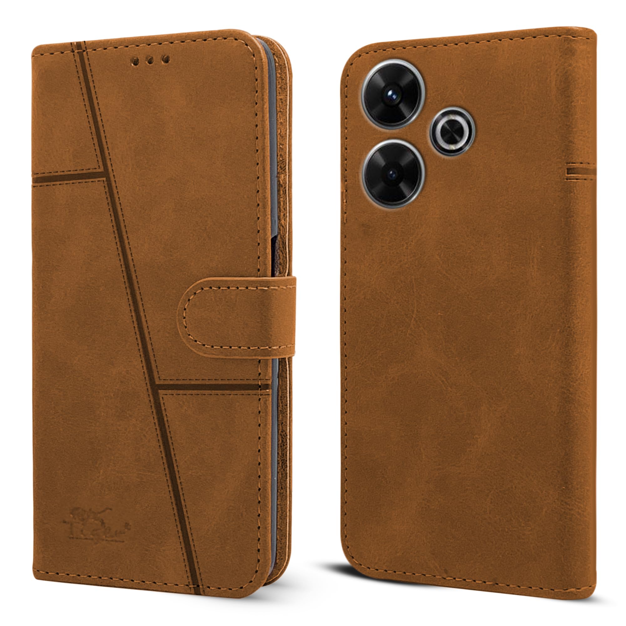 Xiaomi13 無印　ケース付き Jkobi Flip Cover Case for Xiaomi Mi Redmi 13 4G | 5G (Stitched