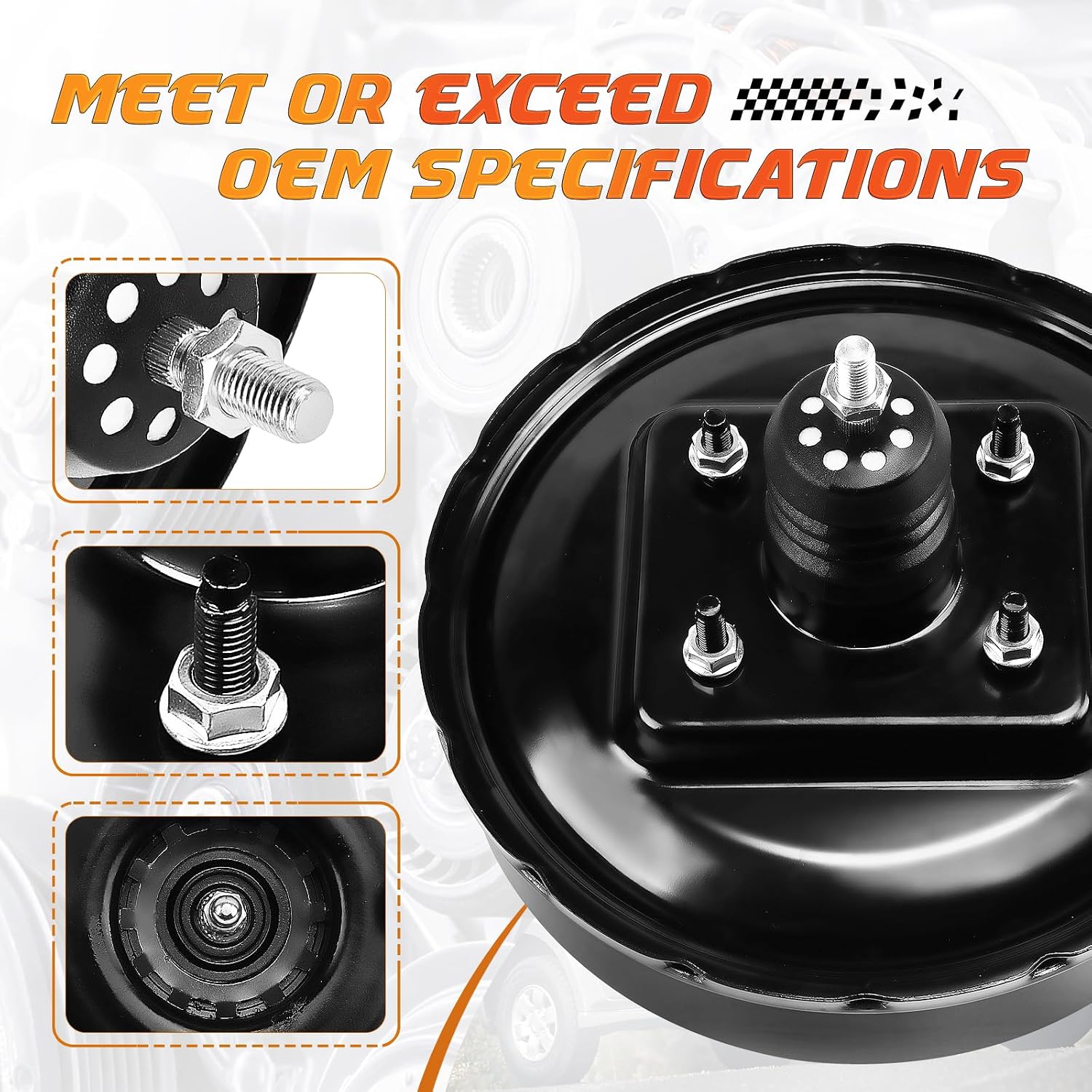 53-2752 Vacuum Power Brake Booster Without Master Cylinder Compatible with Mitsubishi Montero Sport 1999-2004 V6 3.0L 3.5L, OE# MR493555, MR955768, MR955769