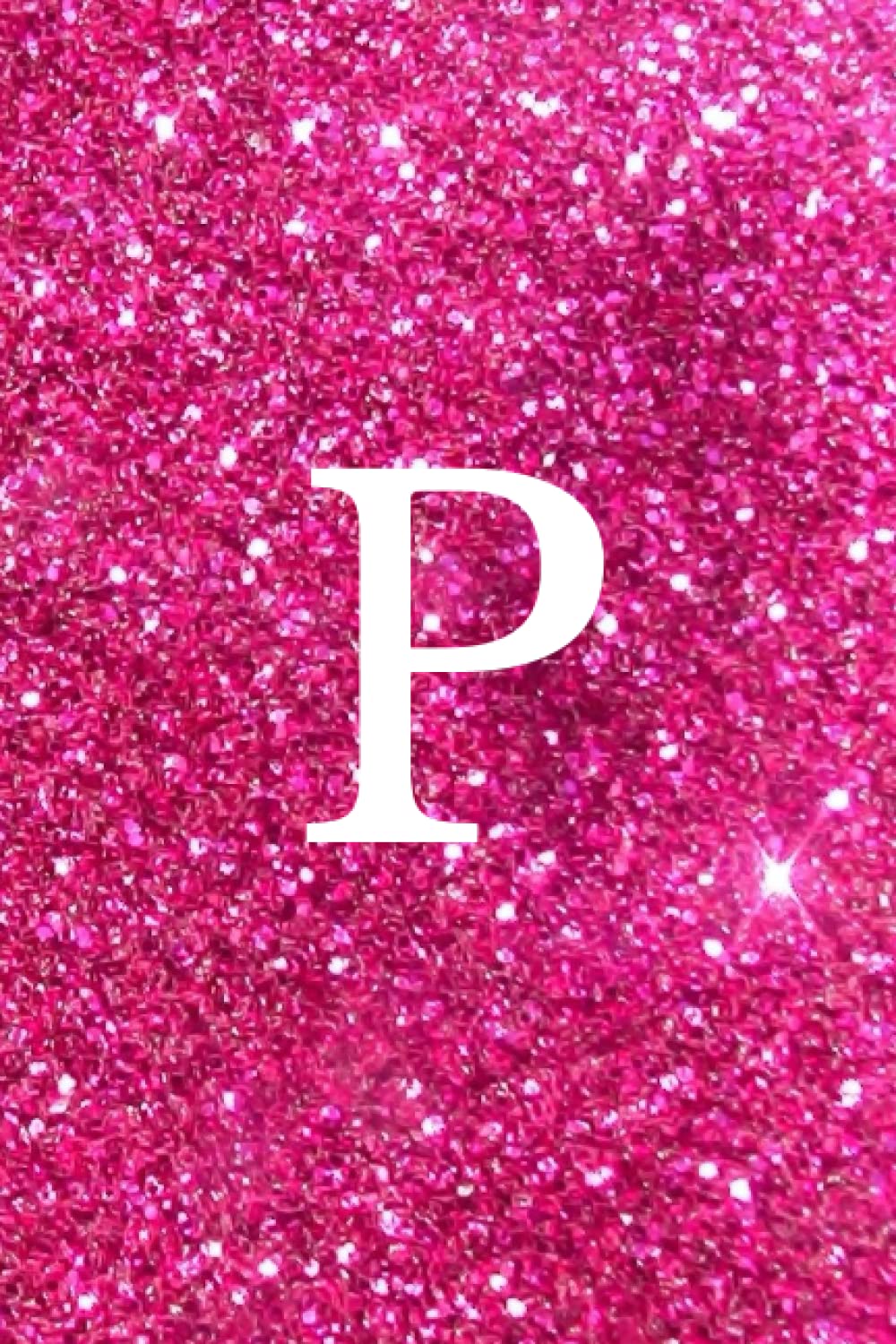 P: Monogram Letter P Notebook Pretty Blush Pink & Gold Cute Glitter Confetti Initial Blank Lined Writing Note book Journal for Girls, Kids & Women (Pink & Gold Glitter Paperback