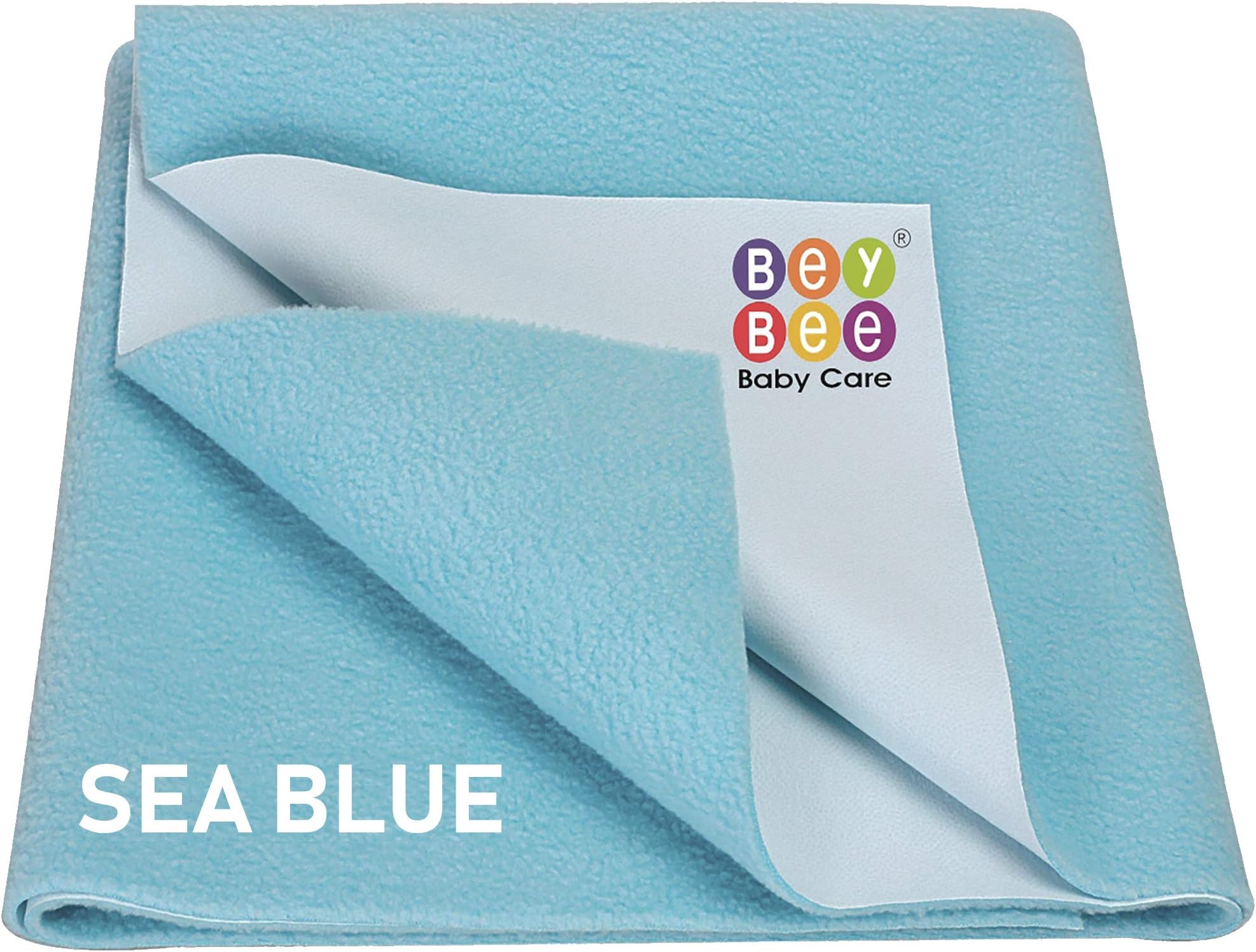 Beybee Waterproof Bed Protector for Born Babies and Kids, Small, Sea Blue (70 cm X 50 cm)