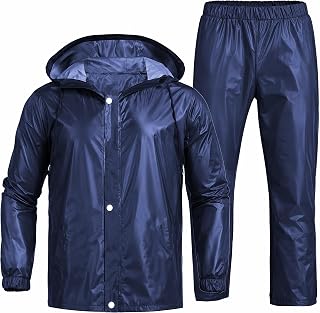 Mens Raincoat Suit with Pant set Aurevo Series | Waterproof Lightweight Breathable Rain Wear | Strong Stitching, Elastic C... Price In India