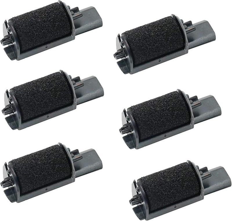 IR40 Black Ink Roller x [6 Pack] Compatible with Casio Canon Citizen and Sharp Printing Calculators and Cash Registers