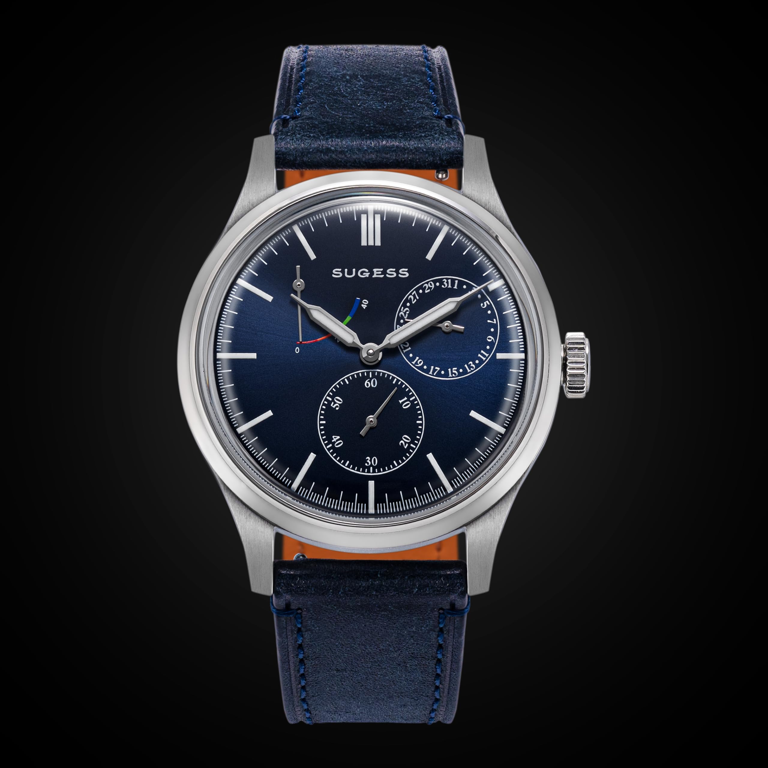 Sugess S458.SE.E Art Master Fashion automatische mechanische Herrenuhr aus gewölbtem Glas Möwe 1963