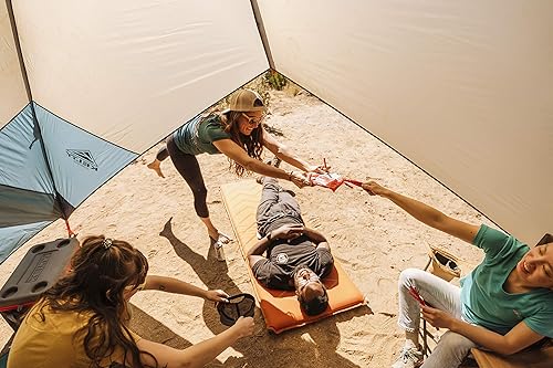 Vista 2 de Kelty Parasol – Toldo portátil desplegable para viajes a la playa, juegos de fútbol, patio trasero, campamento, pared lateral ajustable, protección
