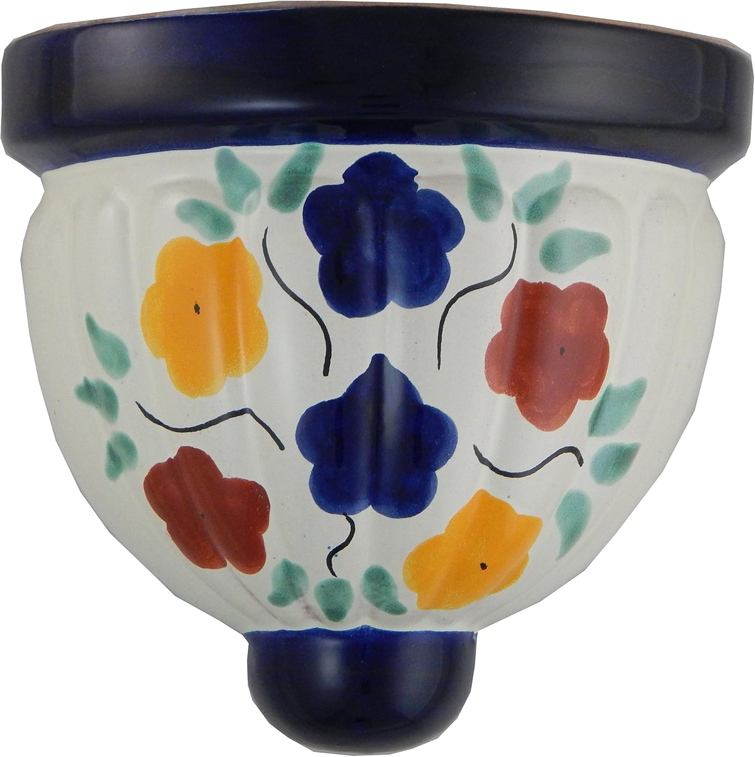 COLOR Y TRADICIÓN Mexican Talavera Wall Planter Handmade Hand Painted Pottery Planter Wall Hanging Sconce Planter # 23