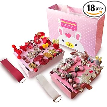 Sanas Kids Hair Accessories For Girls 18 Pcs Hair Clips For Girls Kids Gift For Girls Baby Set Tic Tac Girls Hair Accessories Cute Gifts For Girls Hair Clips For Baby Girls Bow Clips For Girls