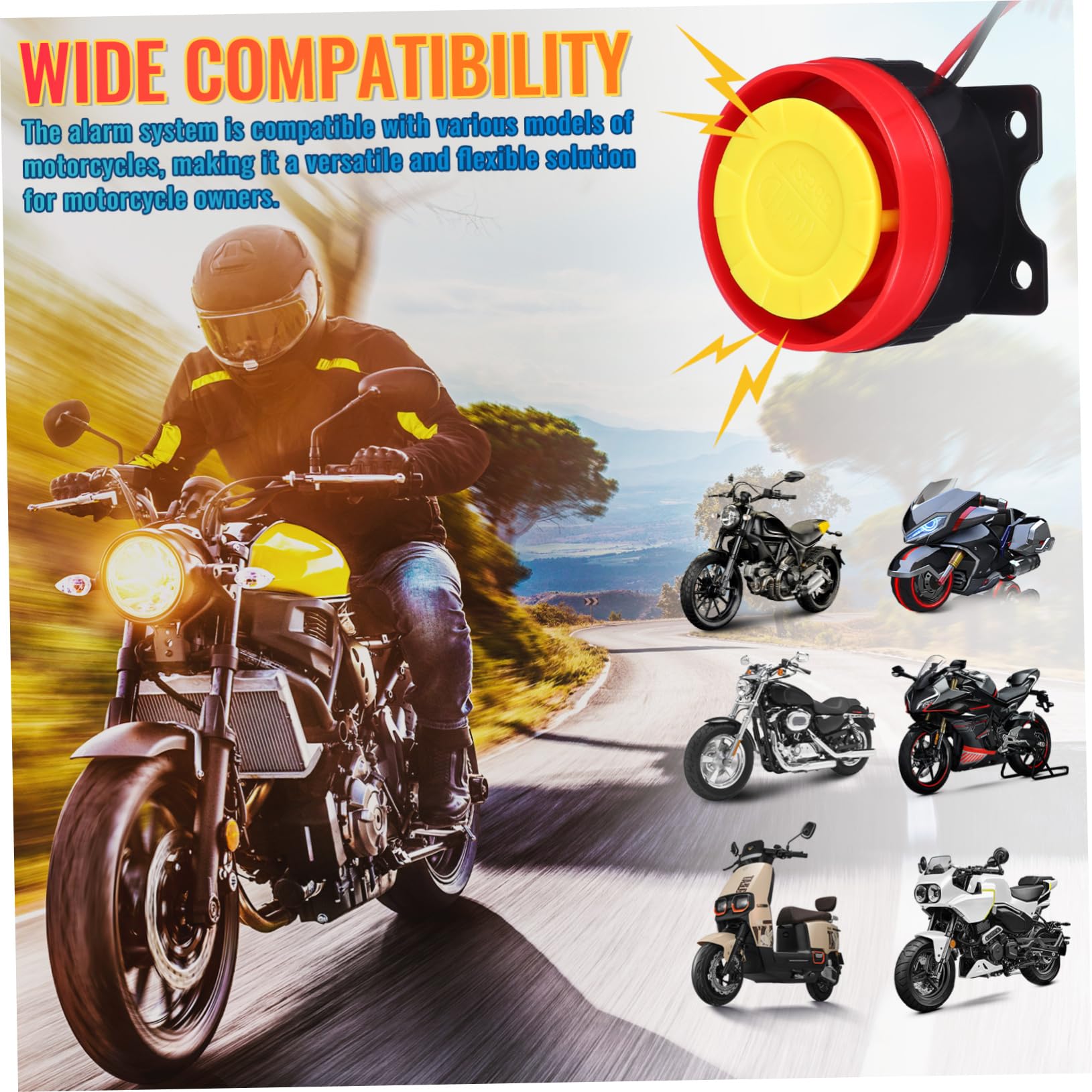 Tofficu Sistema di Allarme Antifurto per Moto 12v Avviamento Motore Remoto, Doppio Telecomando e Custodia Abs per Sicurezza Avanzata in Strada