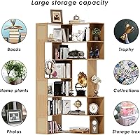 Vista 28 de Estantería de esquina y estanterías industriales de esquina Etagere estantería en forma de L 6 niveles con marco de metal para sala de estar