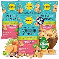 Vista 11 de BIENA Tasty Thins Veggie Crisps - BBQ hawaiano, paquete de 4, bolsas de 4 onzas, garbanzos y verduras, vegano, sin gluten, sin lácteos, sin OGM