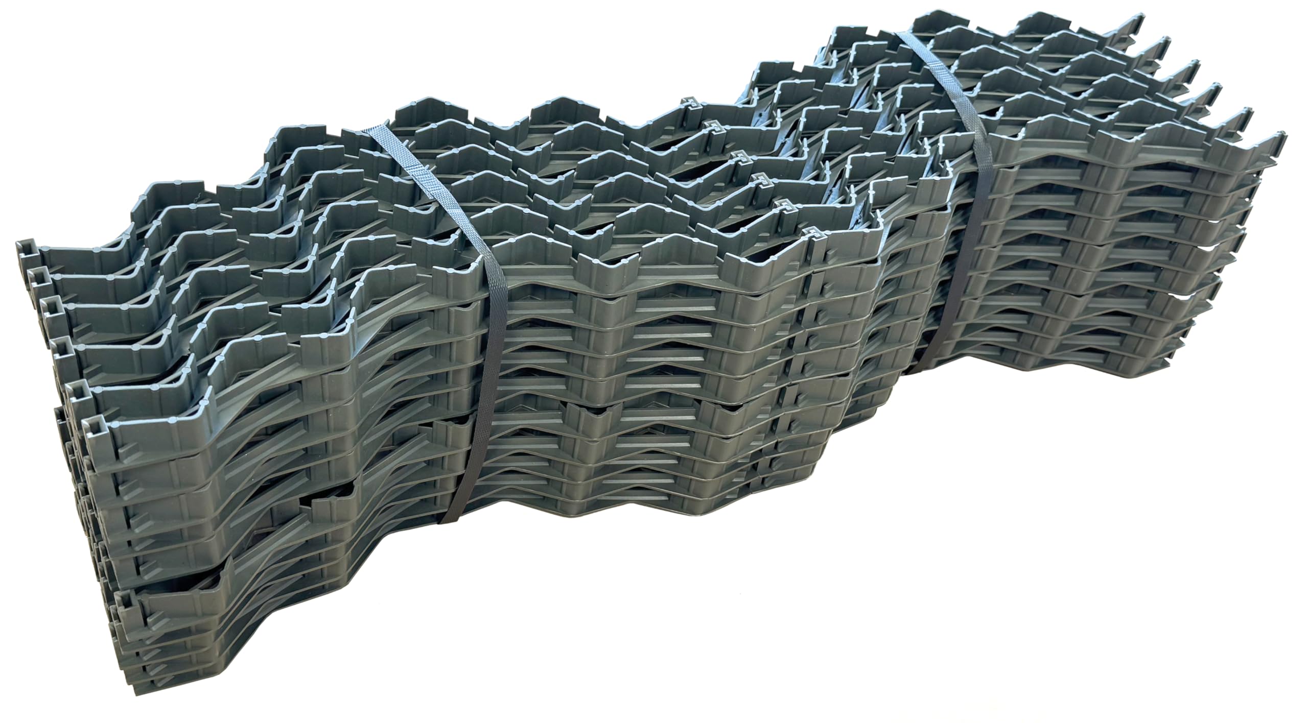 DRUZACK Drunterleiste 30 mm – 42 Stück (34 lfm) Abstandhalter für Baustahlmatten – Betondeckung 30 mm – 80 cm Länge – für 30 m² Fundament, Bodenplatten & Betonbau