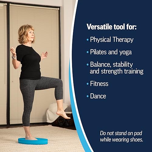 Miniatura 6 de OPTP Entrenador de estabilidad almohadillas de equilibrio de espuma grandes para terapia física, fitness, pilates, yoga y danza, almohadilla de