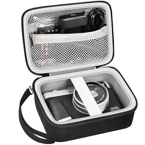 Hard Case Compatible with Sony ZV-1/ ZV-1F/ ZV-1 II Digital Camera，Portable Camera Storage Cover for ToAuite for Lecnippy for Bifevsr for Lecran 4K 5K Digital Camera-Black Bag+Black Zipper(Box Only)