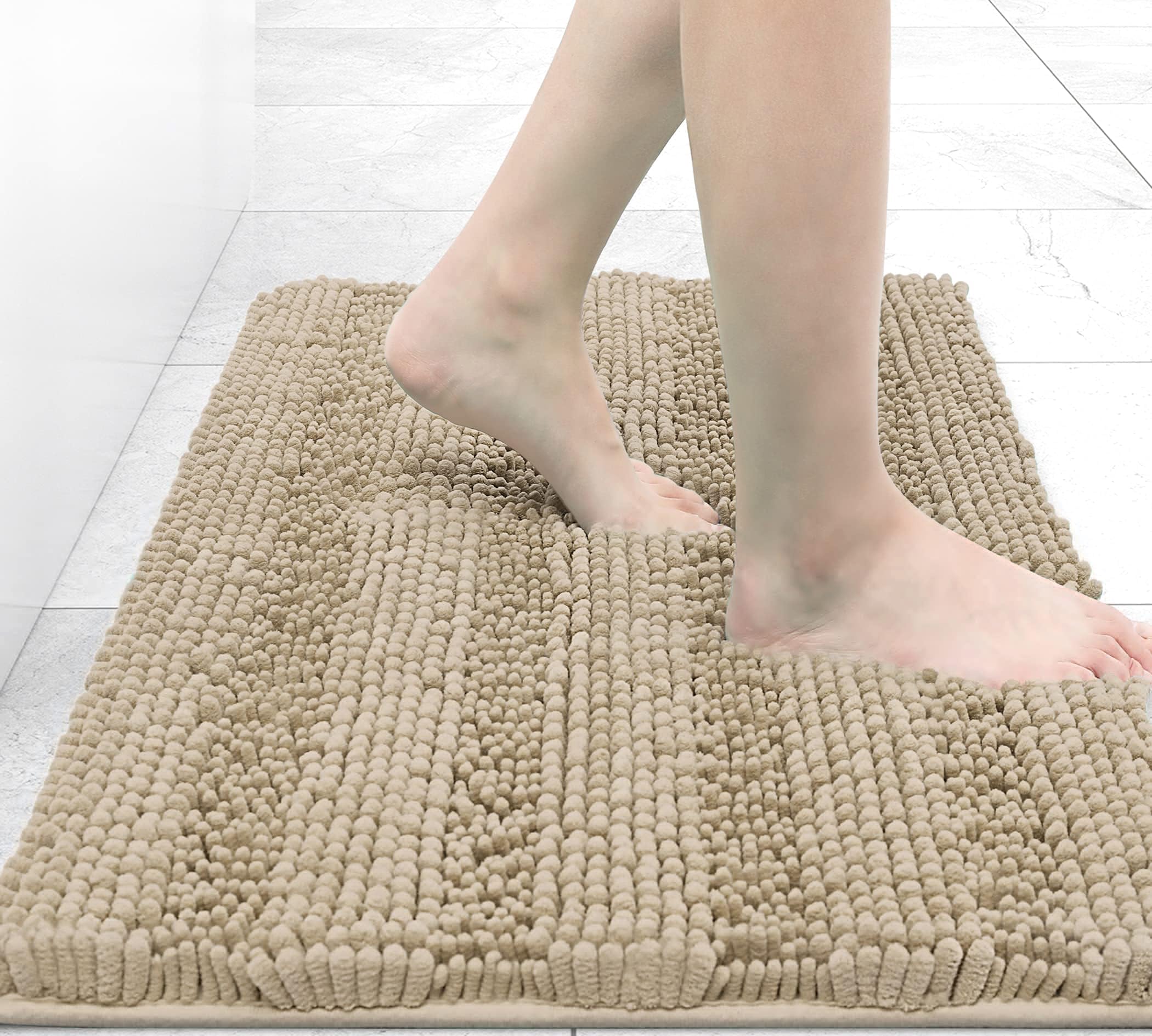 Amazon.com: Arotive Chenille Bathroom Rugs 2 Pieces, Bath Rug Size ...