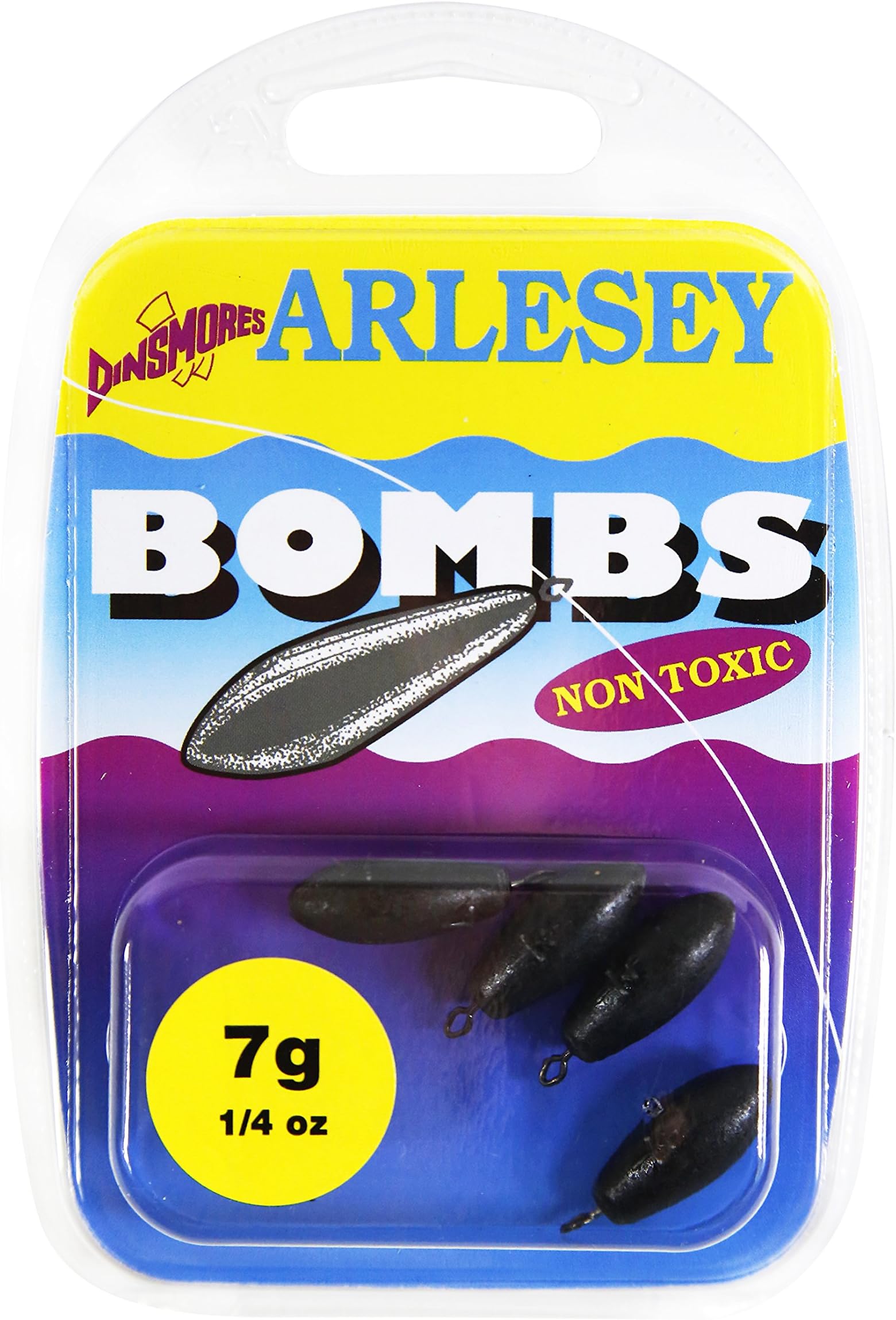 DinsmoresNon Toxic Arlesey Bomb Sinker - Black, 7 g