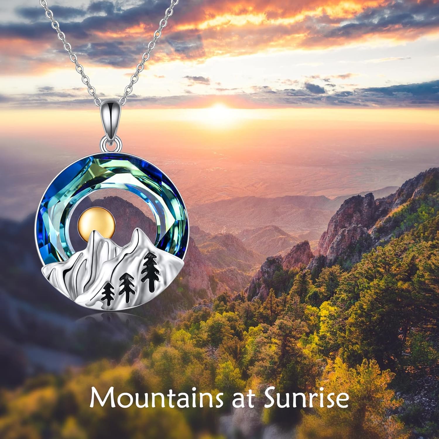 YFN Mountain Necklace for Women Sterling Silver Mountain Pendant Necklace Nature Jewelry Gift for Skiers, Hikers, Campers, Climbers and Nature Lovers - Image 5