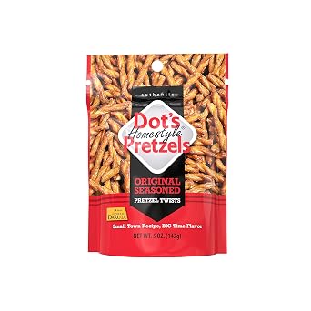 Dots Homestyle Pretzels 5 Ounce Snack Size Individual Packs Seasoned Pretzel Twists Original, 5 Ounce Pack of 1