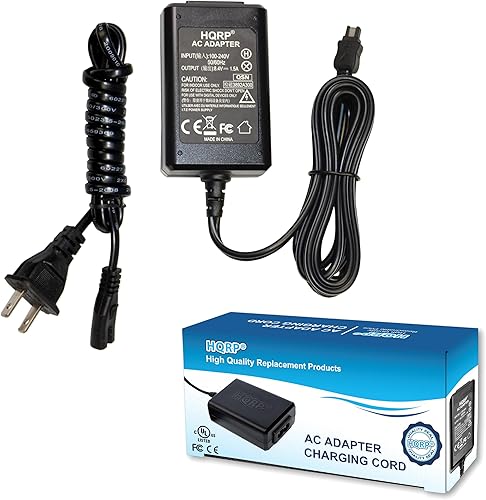 HQRP Cargador adaptador de CA de 8.4 V - Sustituye a AC-L200 AC-L25 - Compatible con Sony HandyCam DCR-DVD103 DCR-DVD308 DCR-HC21 HDR-CX130