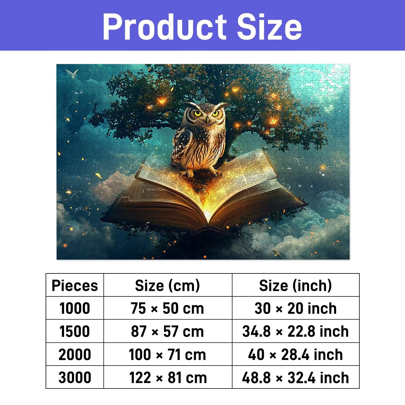 Puzzle 3000 sztuk dla dorosłych, magiczne drewniane puzzle dla dorosłych, trudne drewniane łamigłówki, rodzinne gry edukacyjne, łamigłówki z pudełkiem na prezent do dekoracji domu prezent dla kobiet