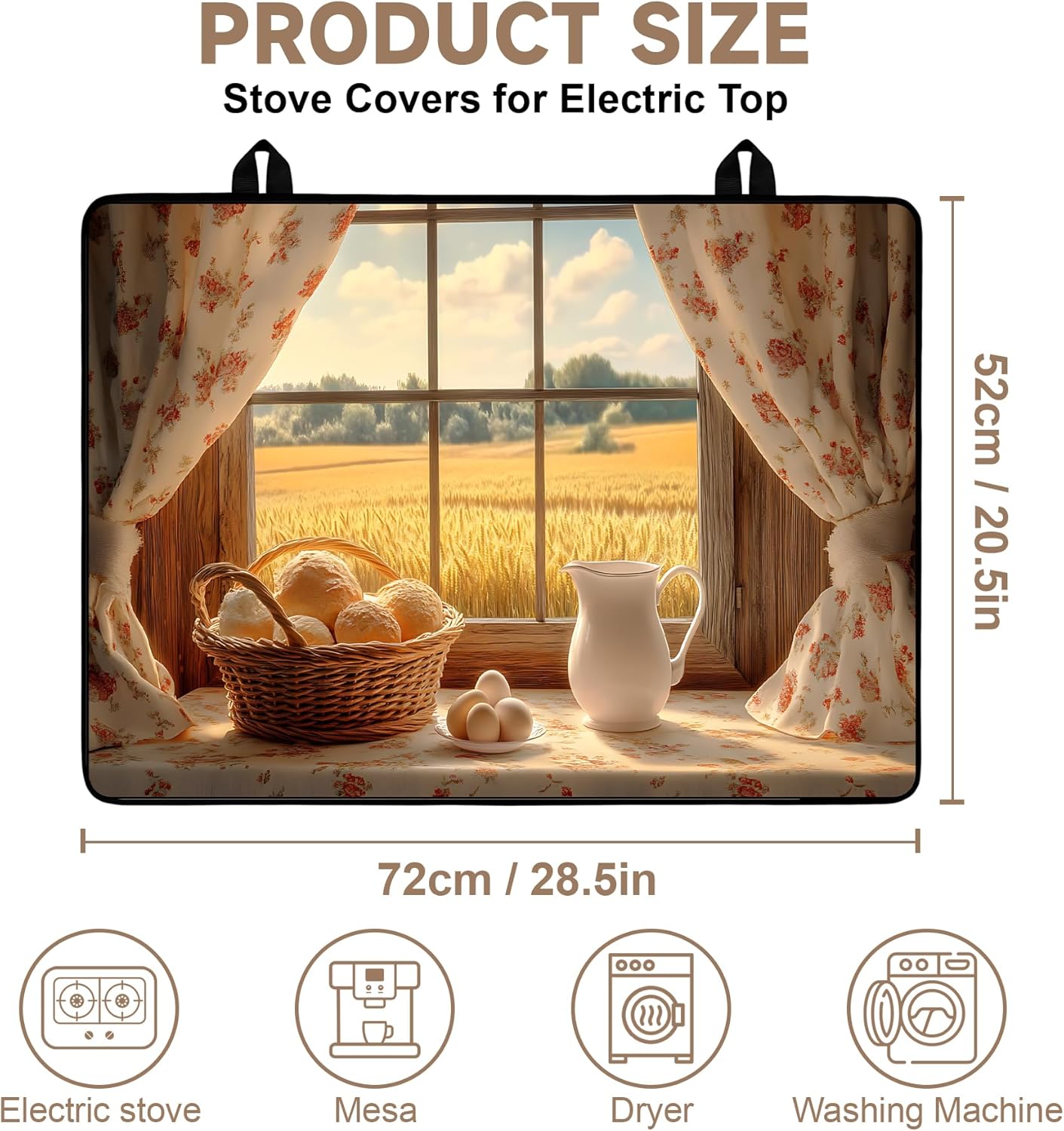 Versatile Stove Guard Mat for Electric Stoves - All-in-One Heat-Resistant Protector Mat, Non-Slip Kitchen Counter Mat 28''x20''