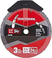 Vista 6 de CRAFTSMAN CMAS3725243 3 Pack 7-1/4-In 24-Tooth Carbide Circular Saw Blade