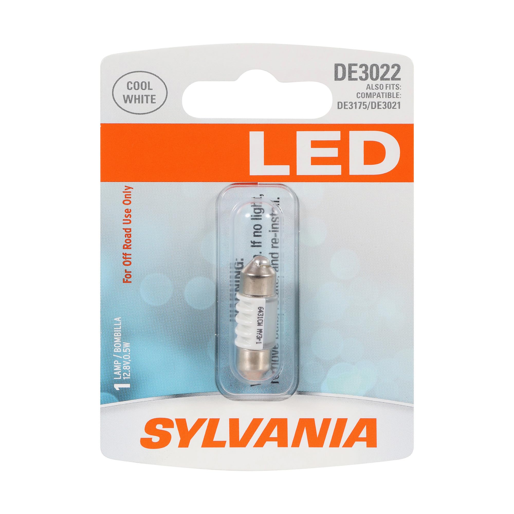 SYLVANIA - DE3022 31mm Festoon LED White Mini Bulb - Bright LED Bulb, Ideal for Interior Lighting - Map, Trunk, Cargo and License Plate (Contains 1 Bulb)-image-49