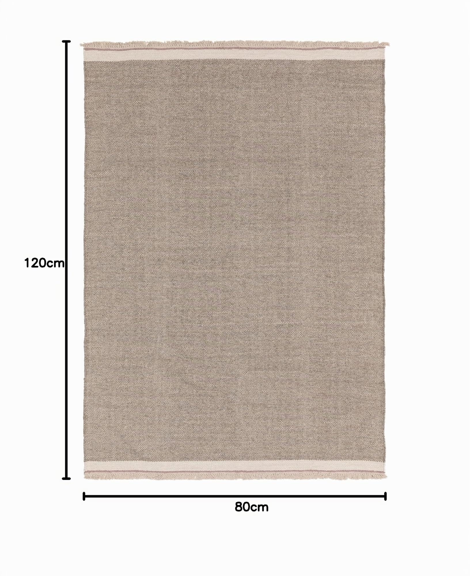benuta Tappeto di lana pop Karla – grigio 80 x 120 cm – cotone, lana – rettangolare e in stile: tinta unita, Hygge & Cozy, minimalista, facile da pulire per soggiorno, camera da letto