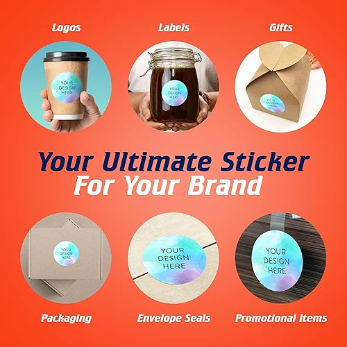 Vista 411 de DayStar Custom Signs & Design - 100 adhesivos de vinilo personalizables, con texto, imagen, diseño y logotipo; adhesivos para logotipo de embalaje