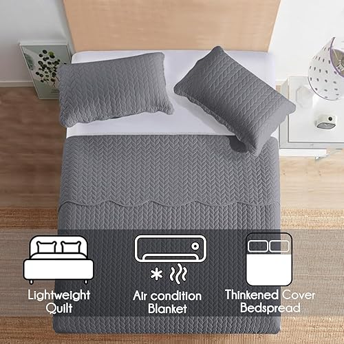 Vista 400 de IR Imperial Rooms - Juego de colcha individual (68 x 86 pulgadas) + 1 funda de almohada (20 x 26 + 2 pulgadas), 2 piezas, ligera, reversible