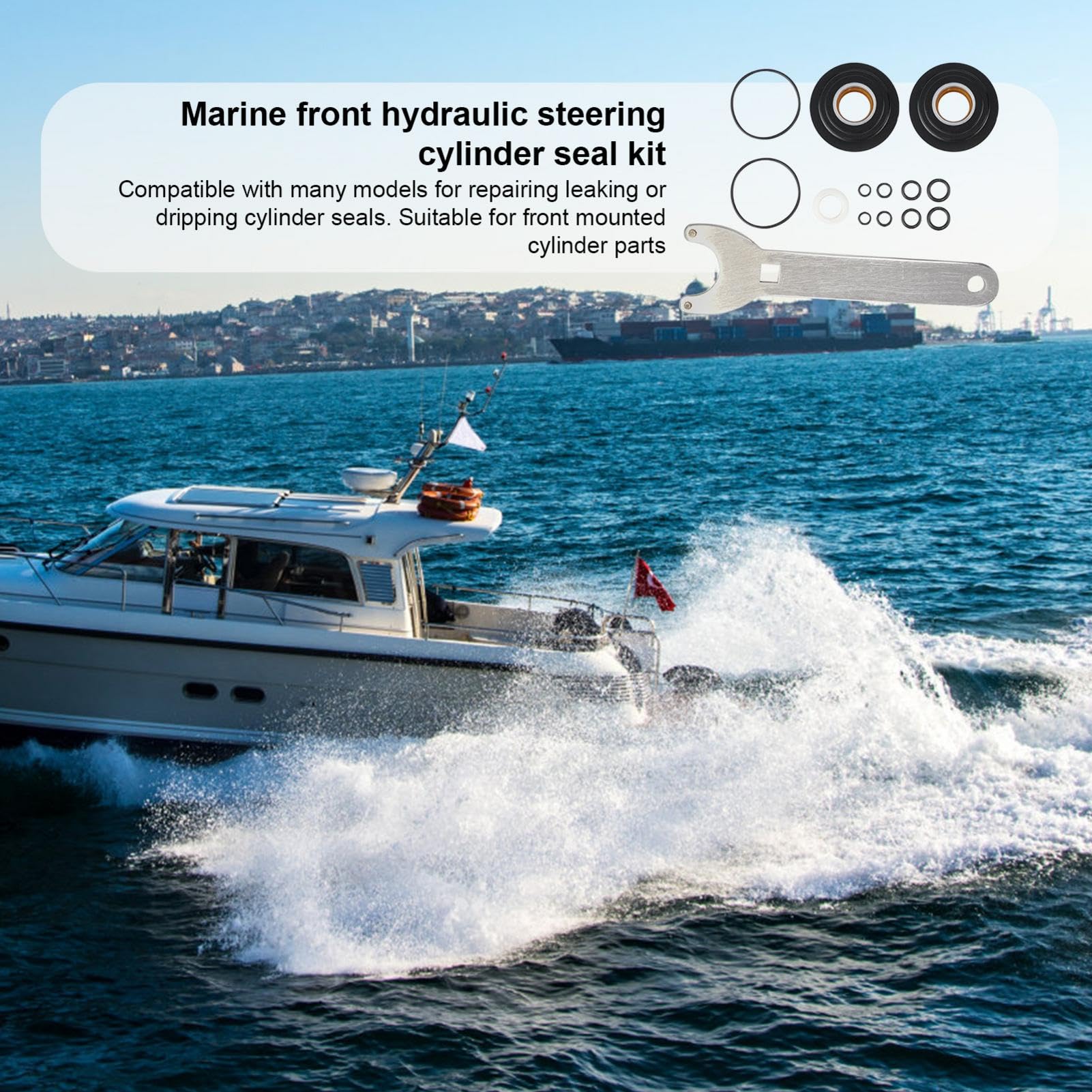 Kit Guarnizioni Sterzo Idraulico Per Barche: Ricambio Per Cilindri Anteriori, Facile Installazione - Foto 6