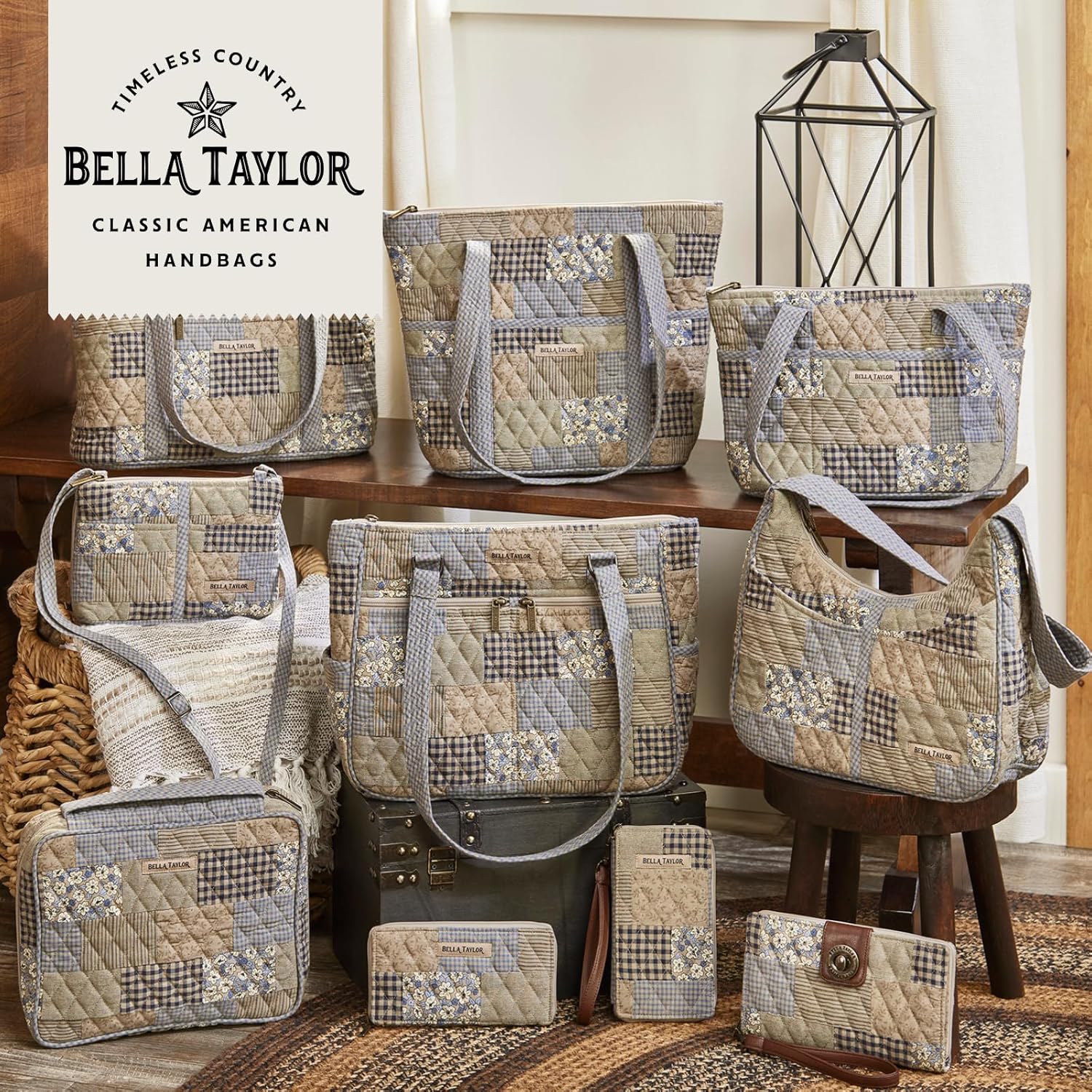 Bella Taylor Tote | Lightweight Quilted Fabric Tote Bags for Women