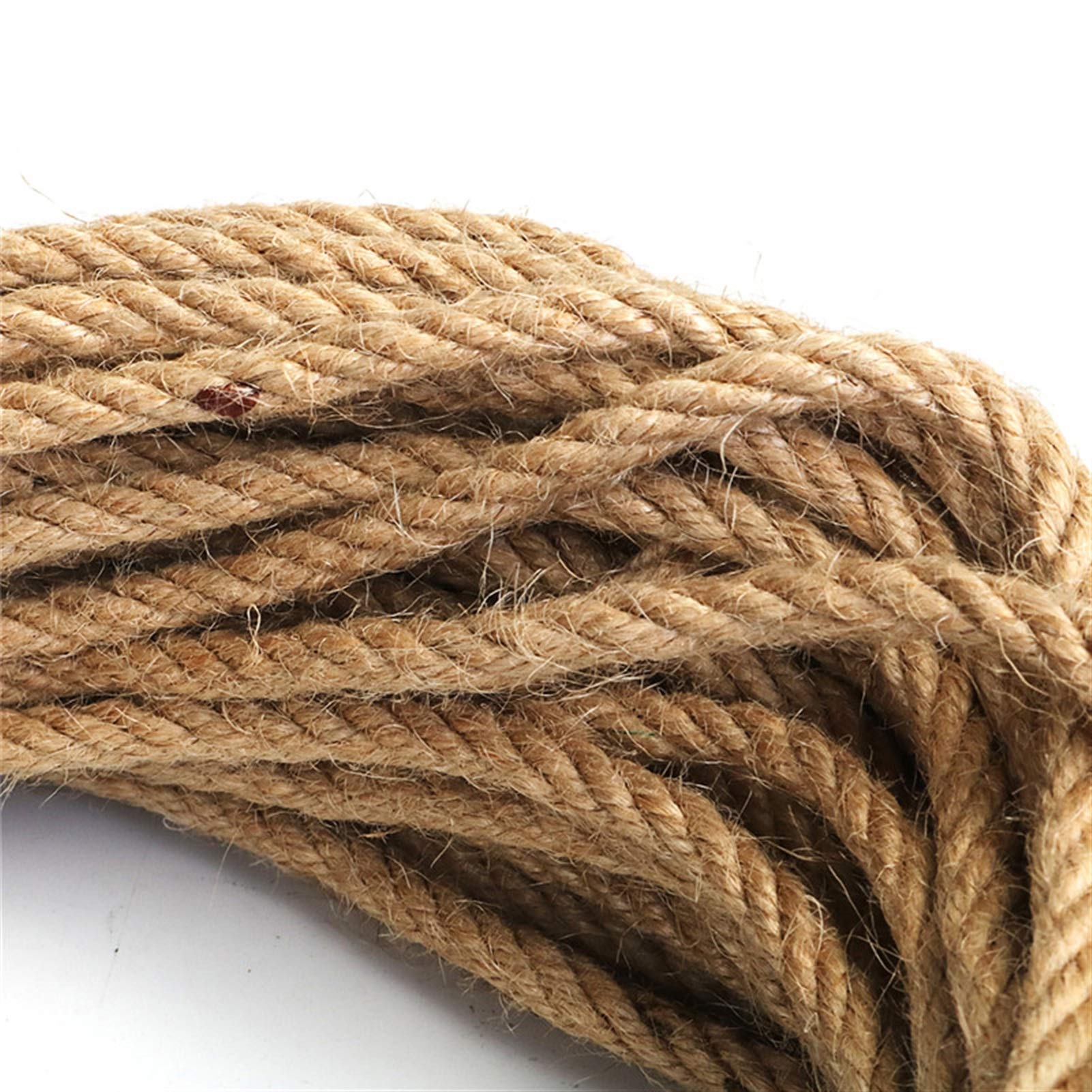 Bclla Zkenshan-Natural Jute Twine DIY Craft Handmade Decoration Pet Scratching Natural Jute Rope Twine Rope Hemp Cord Macrame String 6mm 1m-50m, Natural Jute Fiber (Color : 5m)